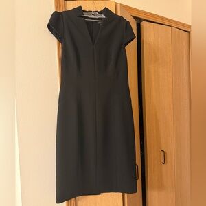 Tahari Classic Black Midi Dress